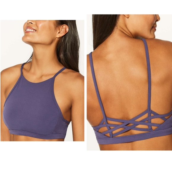lululemon athletica Tops - Lululemon Twist & Reach Sports Bra Purple Viola Gym Crop Top Yoga Activewear 10